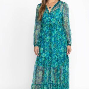 NWT Raquel Silk Maxi Dress JOHNNY WAS